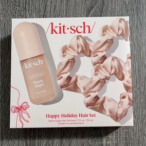 Kitsch Happy Holidays Warm Sugar Set Hair Perfume + 3 Satin Scrunchies NEW Box